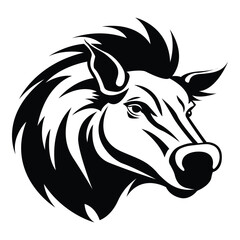 Wall Mural - warthog iconic logo vector illustration