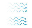 Flow wave arrows. Vector conditioner sign isolated. Air and water symbol for infographic banner and website.