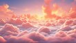 ethereal fluffy sky background illustration dreamy celestial, heaven soft, tranquil airy ethereal fluffy sky background