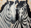 2 zebra painting illustration 