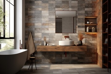 Poster - Elegant, softtextured ceramic tiles for bathroom and kitchen.