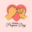 Hands in a promise pose vector illustration suitable for propose day