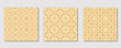 Set of Arabic traditional ornament pattern. Middle east geometric shape pattern background. Seamless pattern arabic ornament