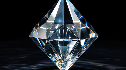 Poster - diamond on black background