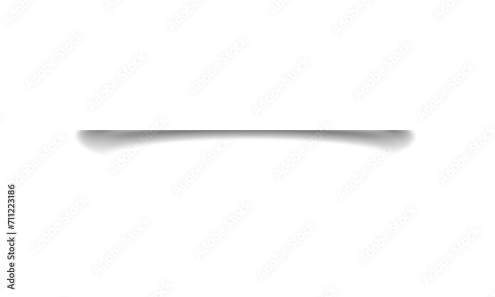 Gradient Border Shadow realistic horizontal shadow lines overlay effect isolated on ...