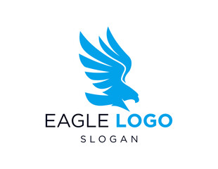 Poster - The logo design is about Eagle and was created using the Corel Draw 2018 application with a white background.