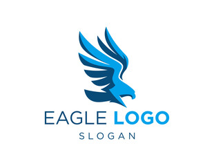 Poster - The logo design is about Eagle and was created using the Corel Draw 2018 application with a white background.