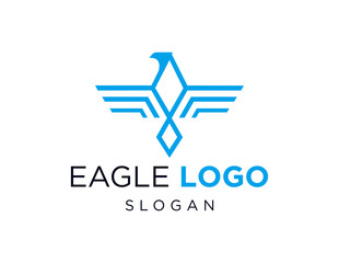 Poster - The logo design is about Eagle and was created using the Corel Draw 2018 application with a white background.