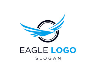 Poster - The logo design is about Eagle and was created using the Corel Draw 2018 application with a white background.