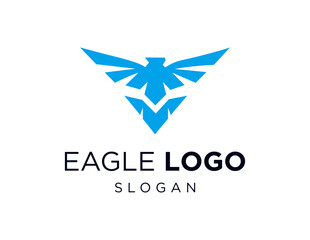 Poster - The logo design is about Eagle and was created using the Corel Draw 2018 application with a white background.