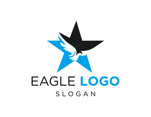 Poster - The logo design is about Eagle and was created using the Corel Draw 2018 application with a white background.