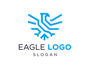 Poster - The logo design is about Eagle and was created using the Corel Draw 2018 application with a white background.