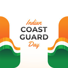 Indian Coast Guard Day Design Illustration