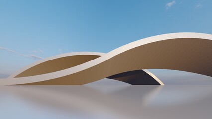 Poster - Futuristic architecture background 3d render
