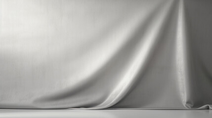 Poster - silver curtains stage light on background texture. mock up product display with generative ai.