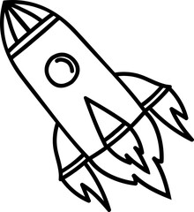 Poster - Spacecraft doodle rocketship space craft icon