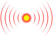 Pulse wave, localization pain pointing sonar mark