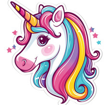 Unicorn Stickers For Craft And Party Decor