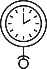 Poster - Round wall clock home interior furniture icon