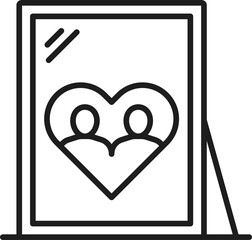 Poster - Picture in frame, couple in love photoframe icon