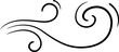 © Vector Tradition - Blowing wind line doodle with swirls and motion