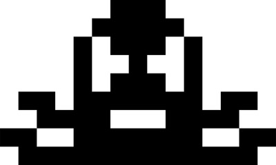 Poster - Floating pixel monster for pixel arcade game