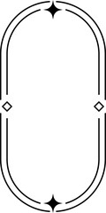 Wall Mural - line frame with oval or star silhouette