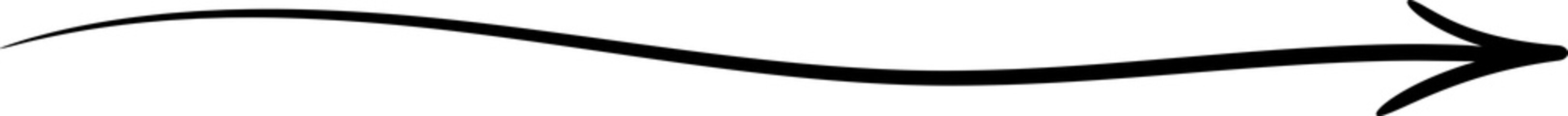 Poster - Long curved horizontal line with arrow head