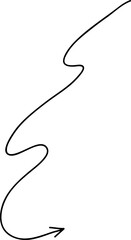 Poster - Curvy scribble long lien arrow doodle