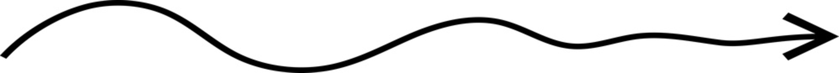 Poster - Wavy horizontal line arrow with pointer