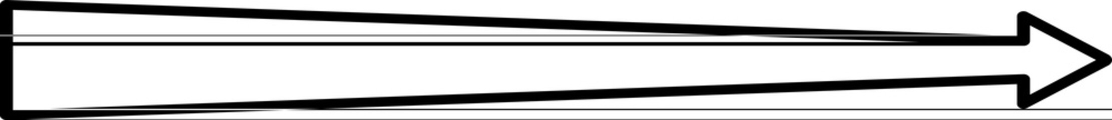 Poster - Horizontal arrow with pointer outline element
