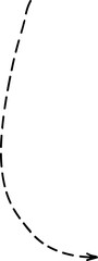 Poster - Vertical dashed pointer showing down