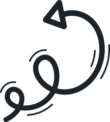 Poster - Scribble arrow pointing right, movement line