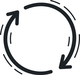 Poster - Arrows in circle, circular movement line