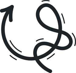 Poster - Scribble hand drawn arrow pointing up