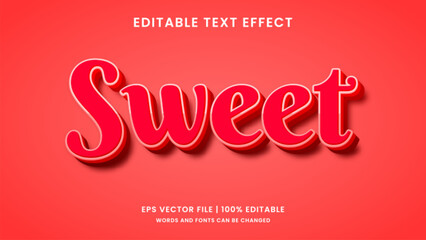 Sticker - Sweet pink 3d editable text effect