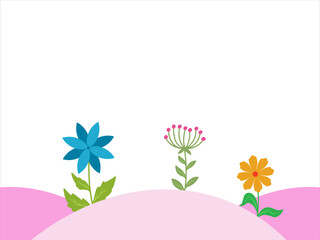 Wall Mural - Valentine Background with Flower Illustration
