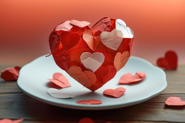 Poster - Valentine's Day, Paper plastic. Generative AI.