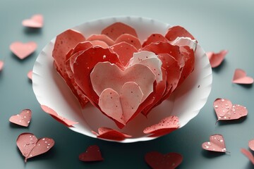 Poster - Valentine's Day, Paper plastic. Generative AI.