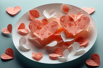 Poster - Valentine's Day, Paper plastic. Generative AI.