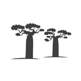 Fototapeta  - illustration of baobab tree, vector art.