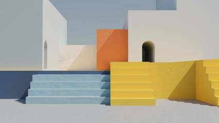 Poster - A minimalist representation of vibrant gradients in symphony, showcasing the harmonious interplay of bold colors.
