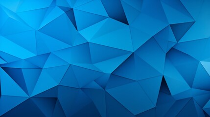 Poster - Vibrant blue geometric wallpaper: ideal for contemporary presentations and design projects