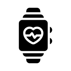 Wall Mural - smartwatch glyph icon