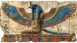 Mysteries of Ancient Egypt. Egyptian Hieroglyphs on Authentic Papyrus
