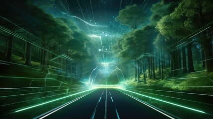 innovation futuristic road background illustration transportation urban, city infrastructure, design digital innovation futuristic road background