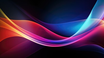 Sticker - vibrant curve dynamic background illustration colorful flow, wave smooth, gradient shape vibrant curve dynamic background