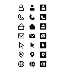 set of icons for design