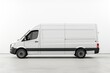 © LayerAce.com - White van mockup on white background Generative Ai