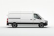 © LayerAce.com - White van mockup on white background Generative Ai